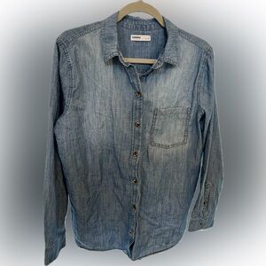 Chambray button down blouse
